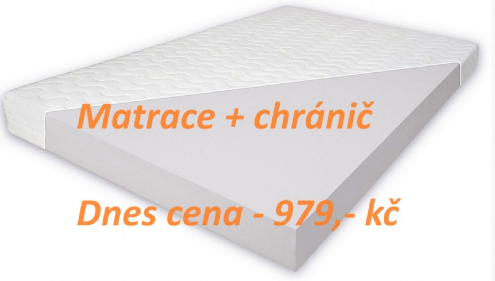 Matrace 160x80x10 cm + chránič PVC zdarma - 979,- kč Matrace 160x80x10 cm + chránič PVC zdarma - 979,- kč